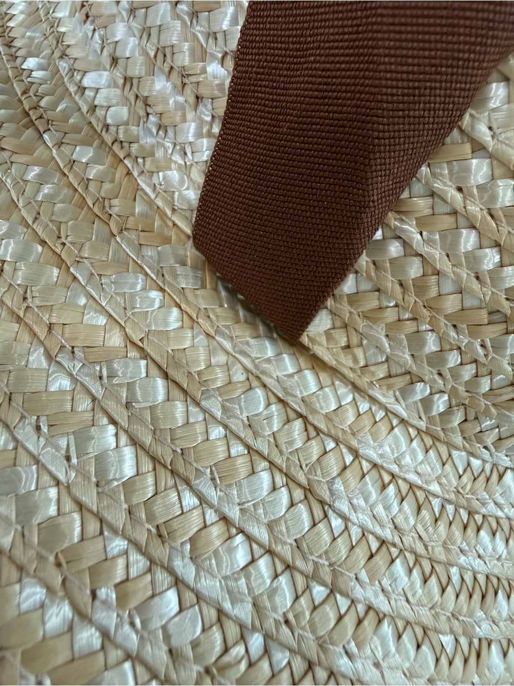 Straw Sun Hat with Brown Tie - Picture 12 of 12